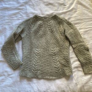 APC Grey Wool Cableknit Sweater